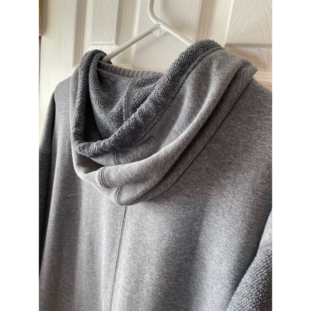 Aerie Hoodie Women XS Gray Mixed Texture Boucle Oversized Pullover Soft Cozy - Picture 9 of 15